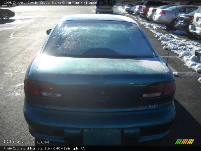 Manta Green Metallic / Neutral 1998 Chevrolet Cavalier Coupe