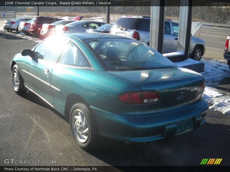 Manta Green Metallic / Neutral 1998 Chevrolet Cavalier Coupe