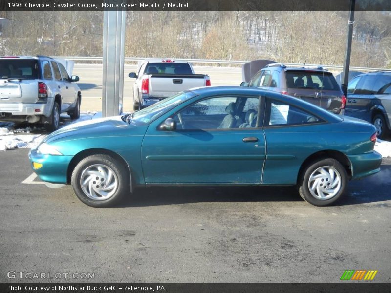Manta Green Metallic / Neutral 1998 Chevrolet Cavalier Coupe