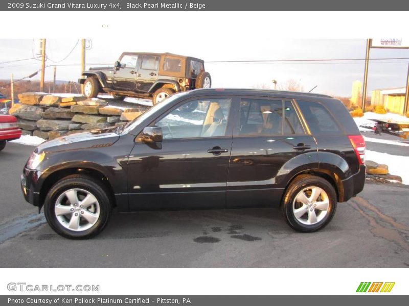 Black Pearl Metallic / Beige 2009 Suzuki Grand Vitara Luxury 4x4