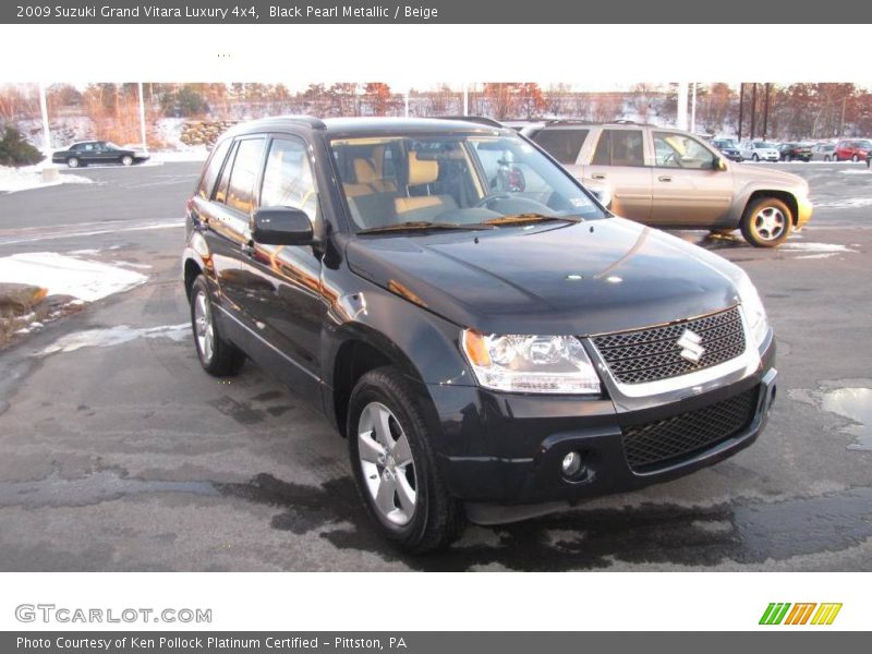 Black Pearl Metallic / Beige 2009 Suzuki Grand Vitara Luxury 4x4