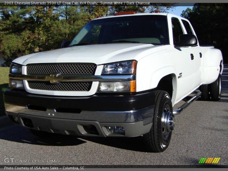 Summit White / Dark Charcoal 2003 Chevrolet Silverado 3500 LT Crew Cab 4x4 Dually