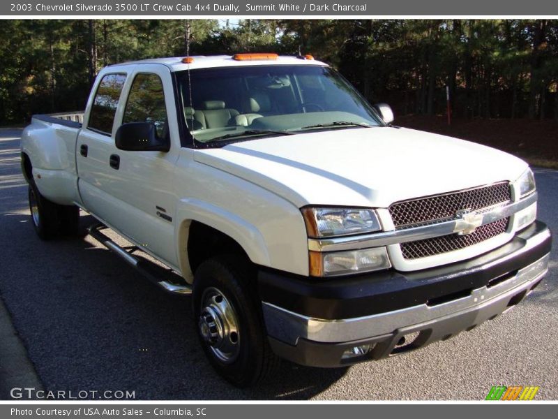 Summit White / Dark Charcoal 2003 Chevrolet Silverado 3500 LT Crew Cab 4x4 Dually