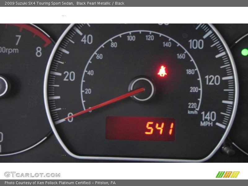 Black Pearl Metallic / Black 2009 Suzuki SX4 Touring Sport Sedan
