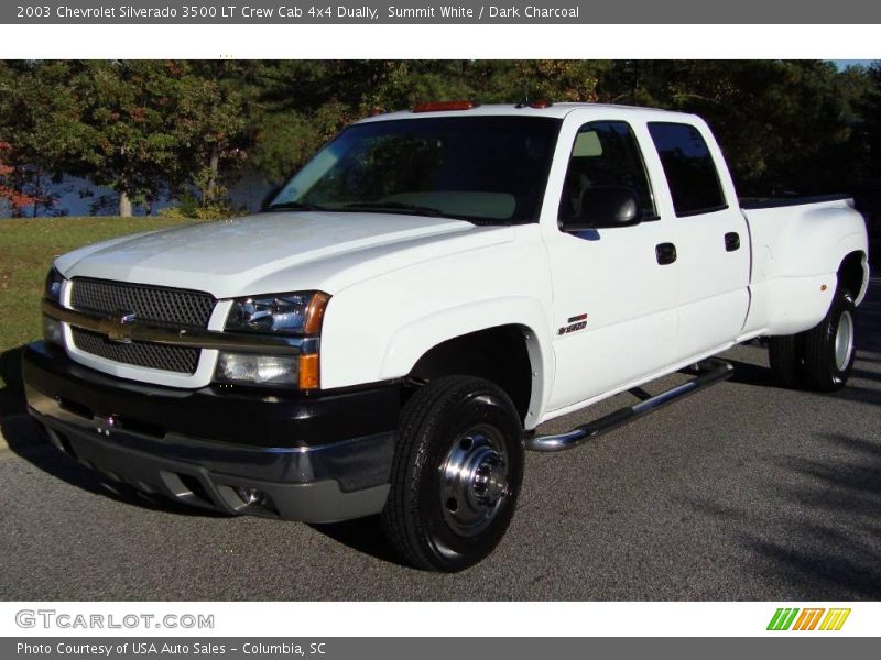 Summit White / Dark Charcoal 2003 Chevrolet Silverado 3500 LT Crew Cab 4x4 Dually