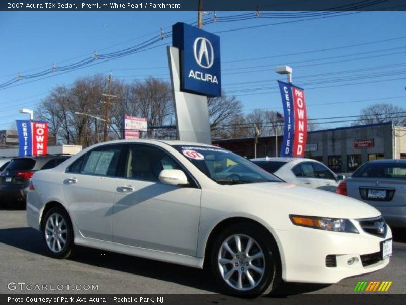 Premium White Pearl / Parchment 2007 Acura TSX Sedan