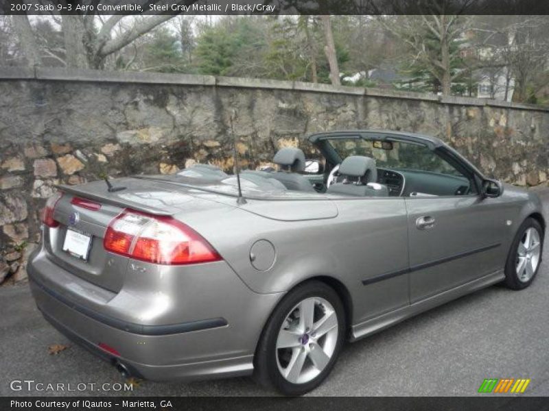 Steel Gray Metallic / Black/Gray 2007 Saab 9-3 Aero Convertible