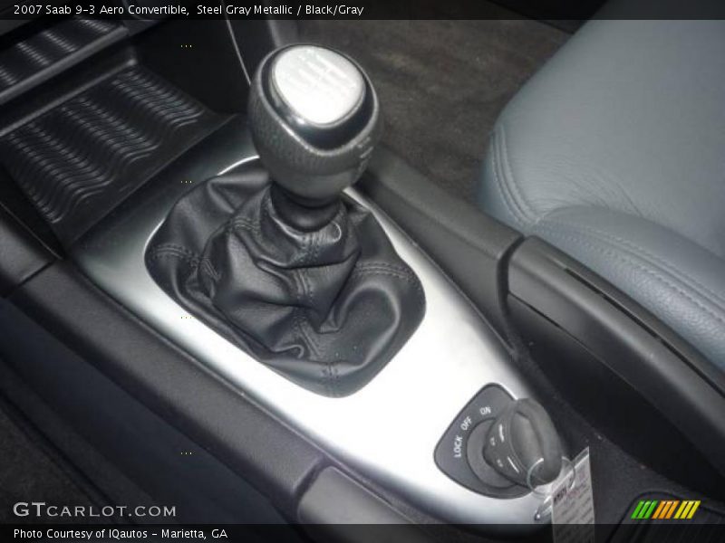 Steel Gray Metallic / Black/Gray 2007 Saab 9-3 Aero Convertible