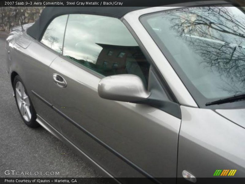 Steel Gray Metallic / Black/Gray 2007 Saab 9-3 Aero Convertible