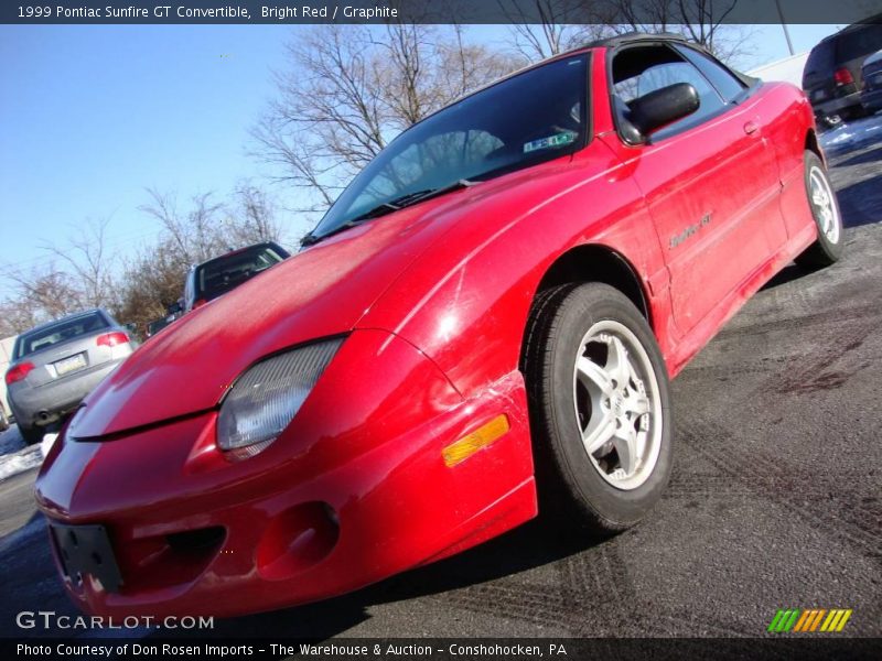 Bright Red / Graphite 1999 Pontiac Sunfire GT Convertible