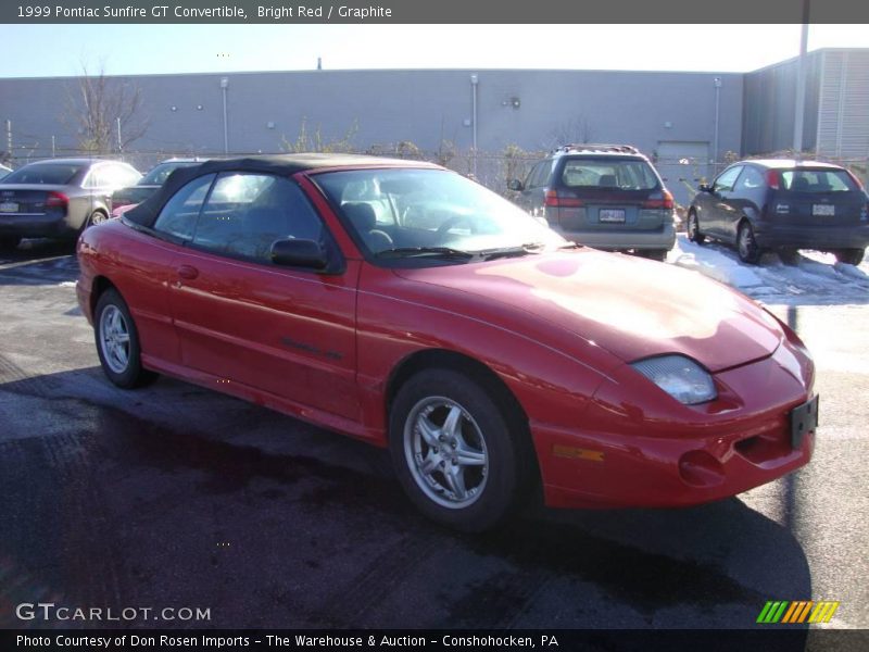 Bright Red / Graphite 1999 Pontiac Sunfire GT Convertible