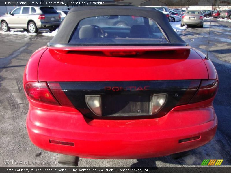 Bright Red / Graphite 1999 Pontiac Sunfire GT Convertible