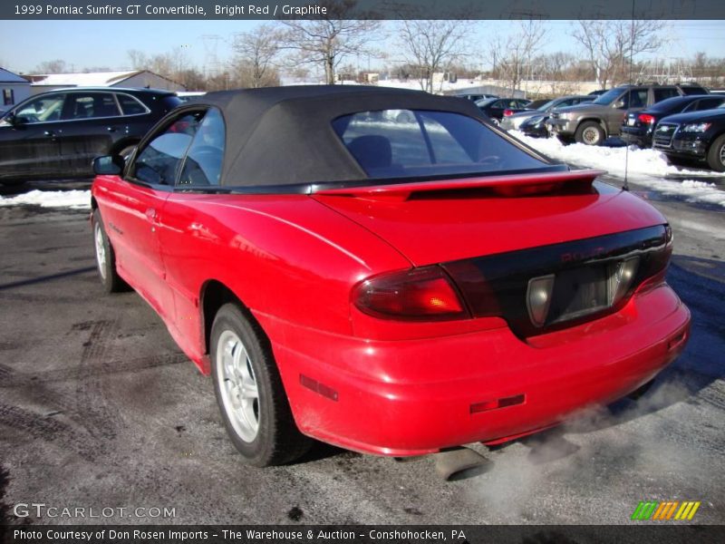 Bright Red / Graphite 1999 Pontiac Sunfire GT Convertible