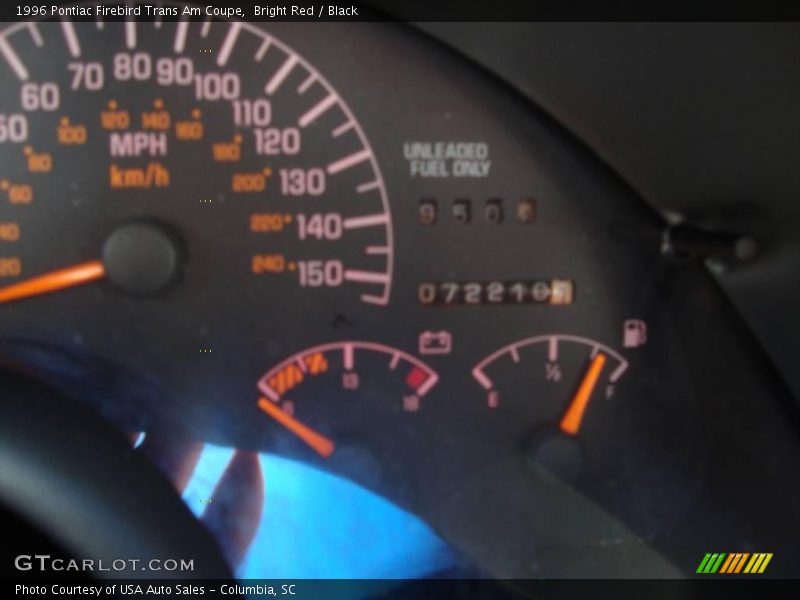 Bright Red / Black 1996 Pontiac Firebird Trans Am Coupe
