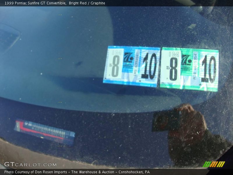 Bright Red / Graphite 1999 Pontiac Sunfire GT Convertible