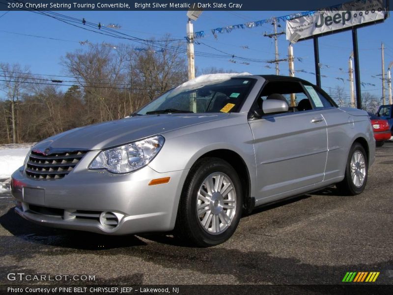 Bright Silver Metallic / Dark Slate Gray 2009 Chrysler Sebring Touring Convertible