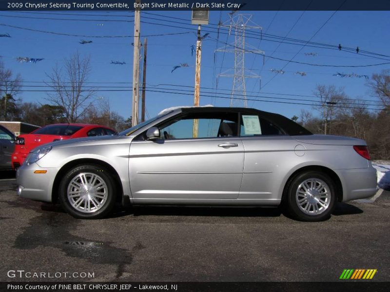 Bright Silver Metallic / Dark Slate Gray 2009 Chrysler Sebring Touring Convertible