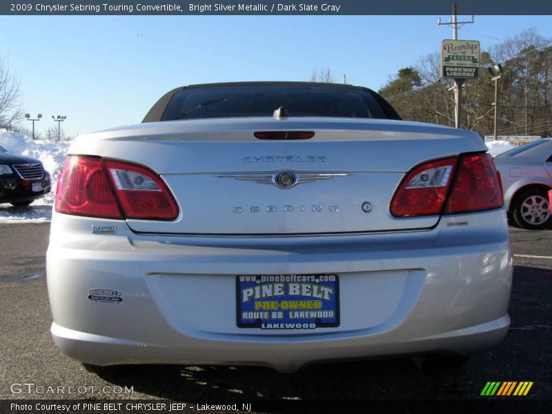 Bright Silver Metallic / Dark Slate Gray 2009 Chrysler Sebring Touring Convertible