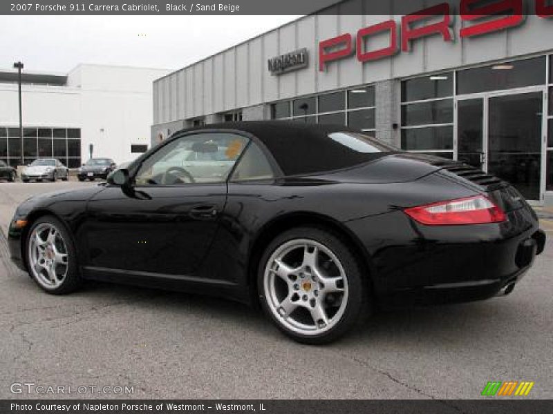 Black / Sand Beige 2007 Porsche 911 Carrera Cabriolet