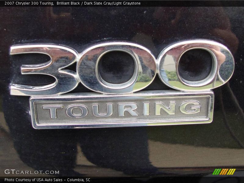 Brilliant Black / Dark Slate Gray/Light Graystone 2007 Chrysler 300 Touring