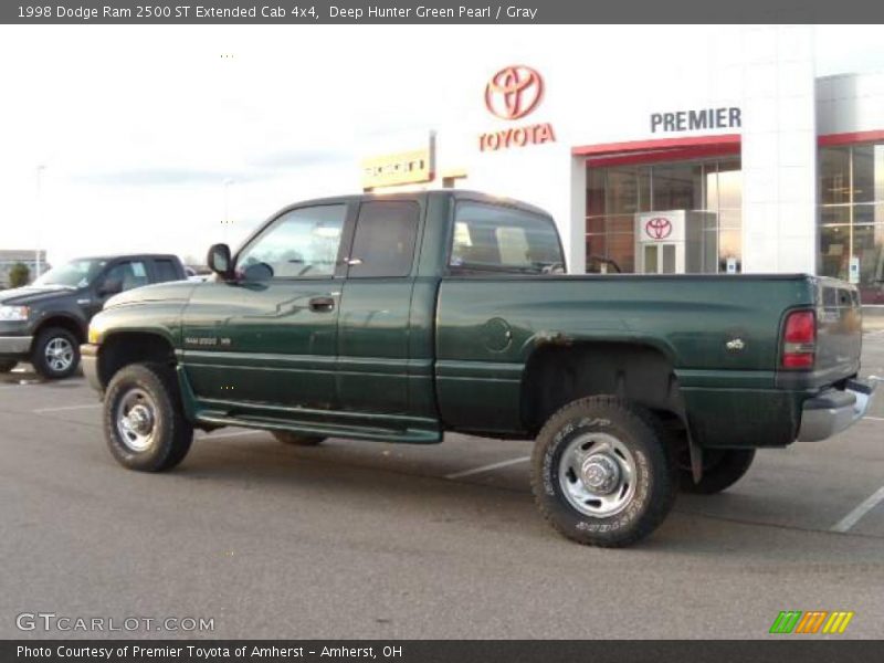 Deep Hunter Green Pearl / Gray 1998 Dodge Ram 2500 ST Extended Cab 4x4