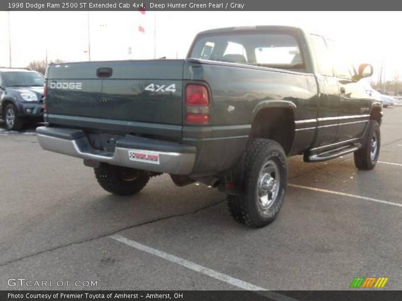 Deep Hunter Green Pearl / Gray 1998 Dodge Ram 2500 ST Extended Cab 4x4