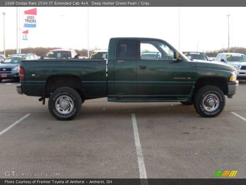 Deep Hunter Green Pearl / Gray 1998 Dodge Ram 2500 ST Extended Cab 4x4