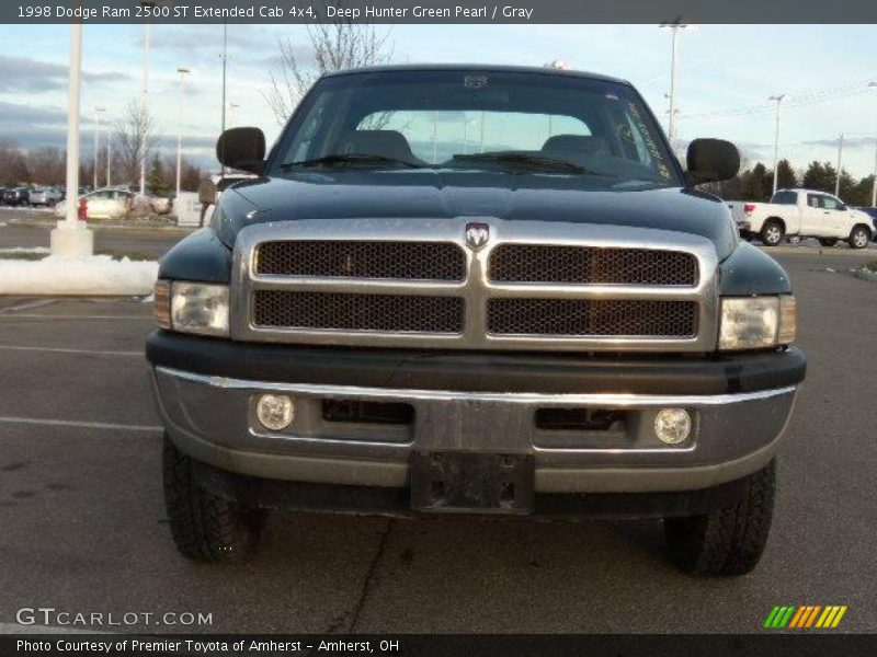 Deep Hunter Green Pearl / Gray 1998 Dodge Ram 2500 ST Extended Cab 4x4