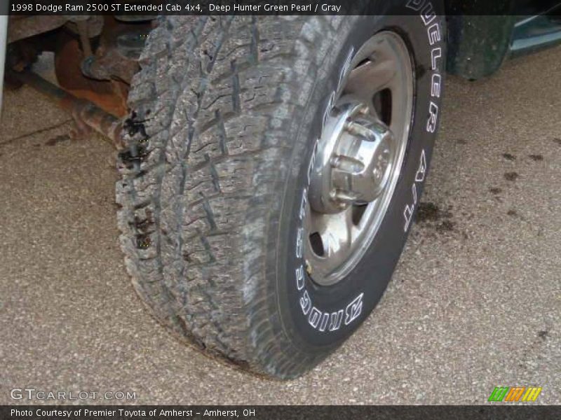 Deep Hunter Green Pearl / Gray 1998 Dodge Ram 2500 ST Extended Cab 4x4