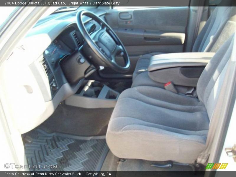 Bright White / Dark Slate Gray 2004 Dodge Dakota SLT Quad Cab