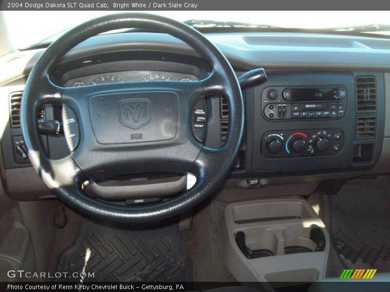 Bright White / Dark Slate Gray 2004 Dodge Dakota SLT Quad Cab