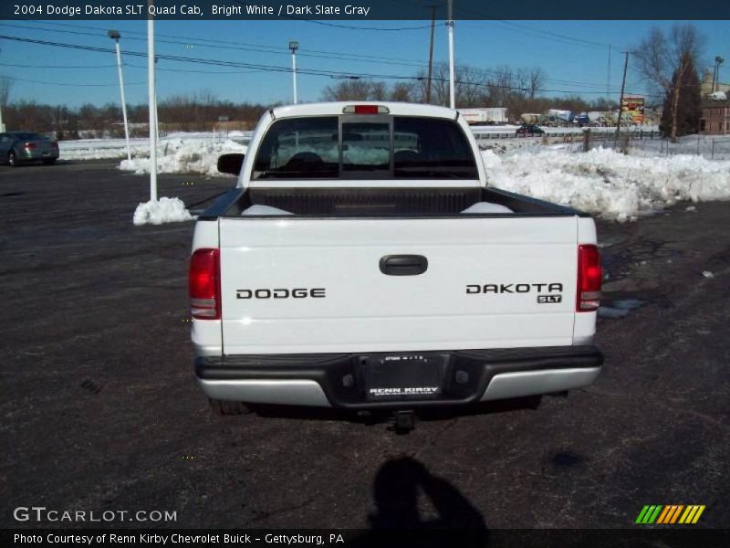 Bright White / Dark Slate Gray 2004 Dodge Dakota SLT Quad Cab