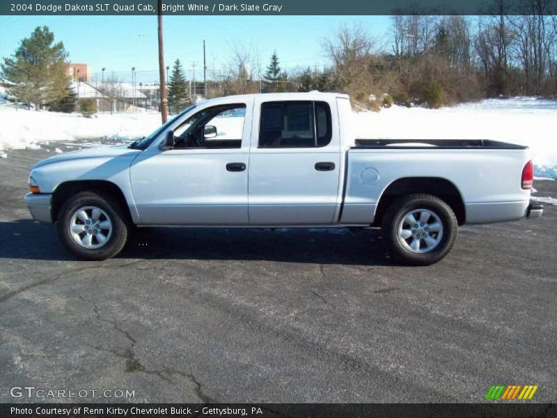 Bright White / Dark Slate Gray 2004 Dodge Dakota SLT Quad Cab