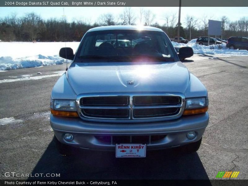 Bright White / Dark Slate Gray 2004 Dodge Dakota SLT Quad Cab