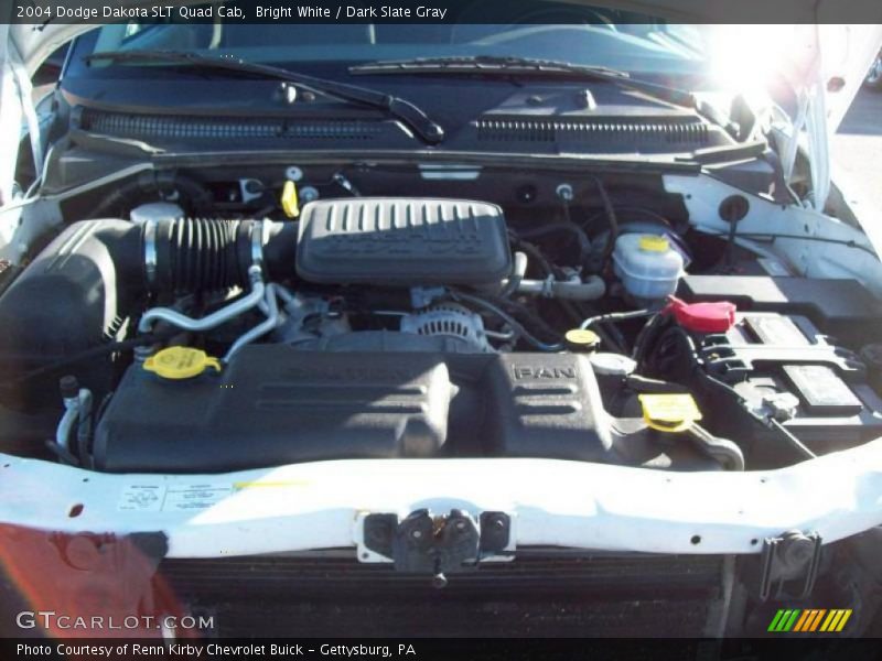 Bright White / Dark Slate Gray 2004 Dodge Dakota SLT Quad Cab