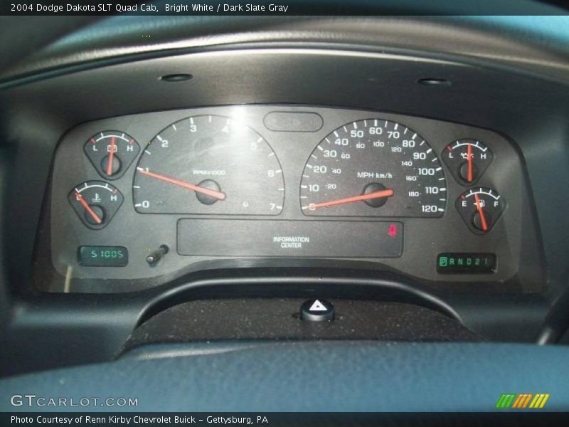 Bright White / Dark Slate Gray 2004 Dodge Dakota SLT Quad Cab