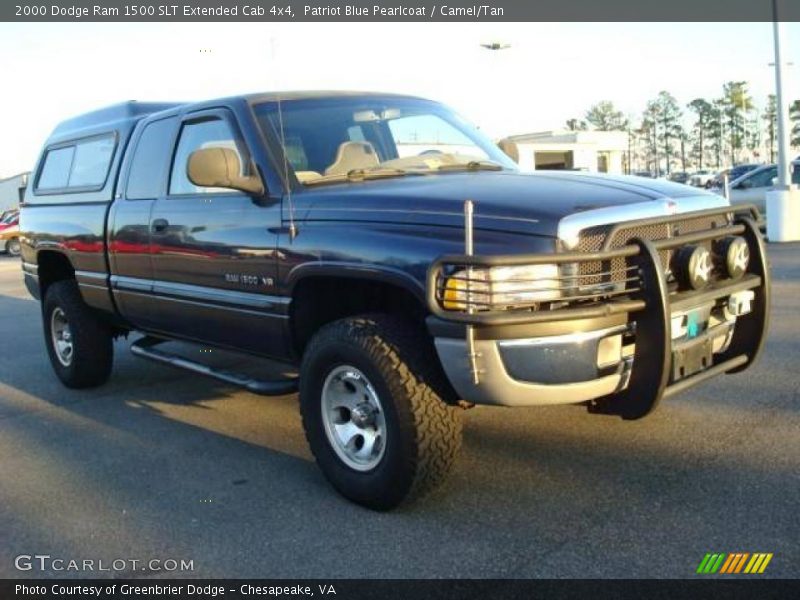 Patriot Blue Pearlcoat / Camel/Tan 2000 Dodge Ram 1500 SLT Extended Cab 4x4