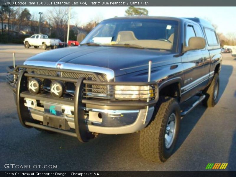 Patriot Blue Pearlcoat / Camel/Tan 2000 Dodge Ram 1500 SLT Extended Cab 4x4