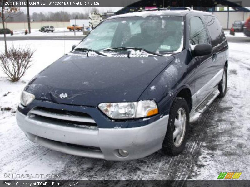 Windsor Blue Metallic / Slate 2001 Nissan Quest SE