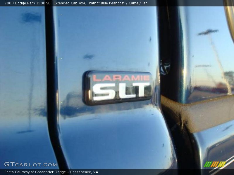 Patriot Blue Pearlcoat / Camel/Tan 2000 Dodge Ram 1500 SLT Extended Cab 4x4