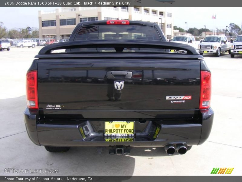 Black / Medium Slate Gray 2006 Dodge Ram 1500 SRT-10 Quad Cab