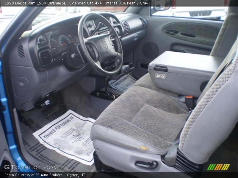 Intense Blue Pearl / Gray 1998 Dodge Ram 1500 Laramie SLT Extended Cab 4x4