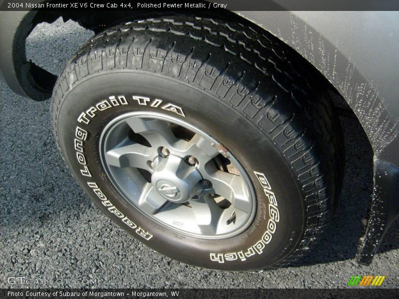 Polished Pewter Metallic / Gray 2004 Nissan Frontier XE V6 Crew Cab 4x4