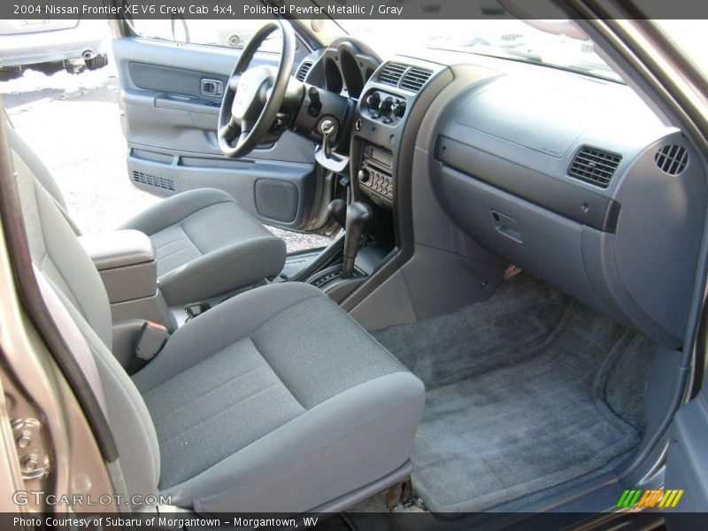 Polished Pewter Metallic / Gray 2004 Nissan Frontier XE V6 Crew Cab 4x4
