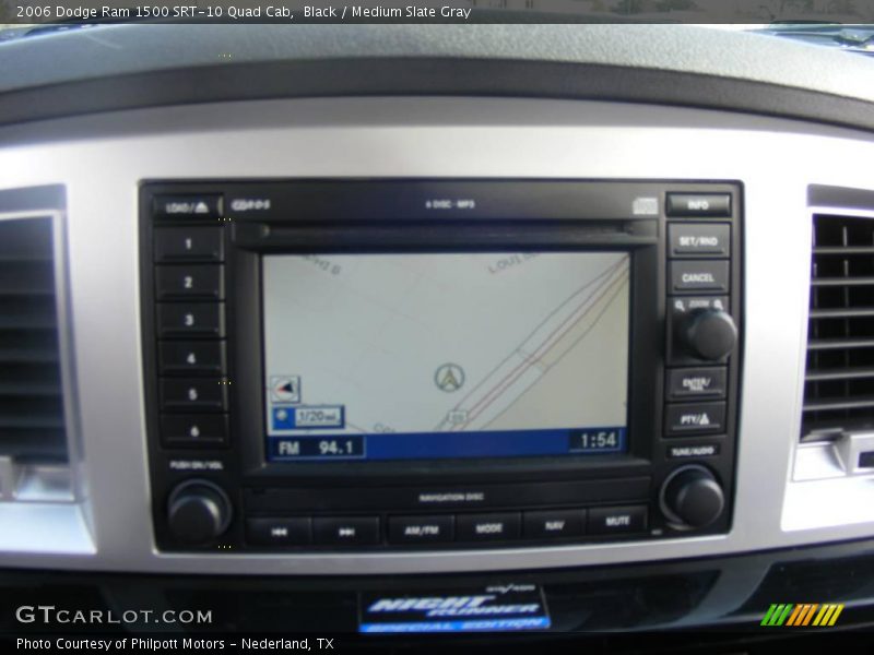 Black / Medium Slate Gray 2006 Dodge Ram 1500 SRT-10 Quad Cab