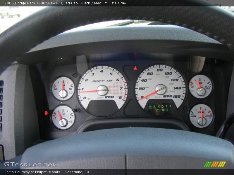 Black / Medium Slate Gray 2006 Dodge Ram 1500 SRT-10 Quad Cab
