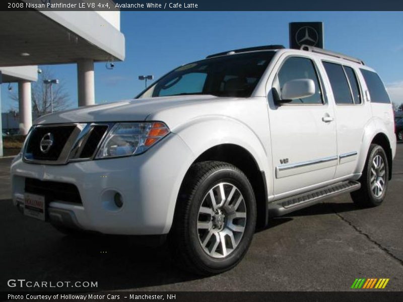 Avalanche White / Cafe Latte 2008 Nissan Pathfinder LE V8 4x4