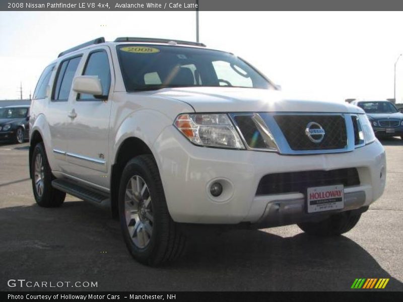 Avalanche White / Cafe Latte 2008 Nissan Pathfinder LE V8 4x4