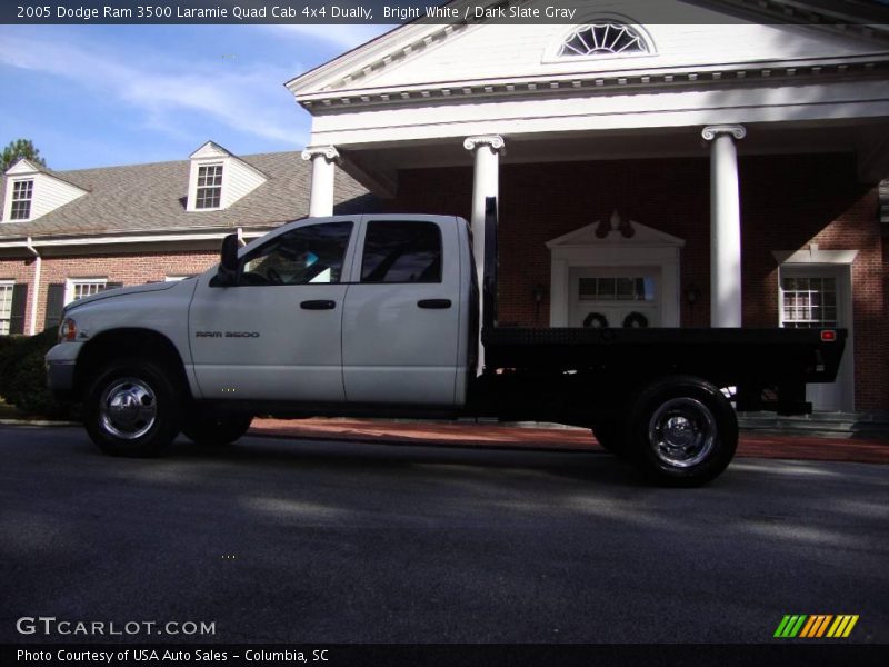 Bright White / Dark Slate Gray 2005 Dodge Ram 3500 Laramie Quad Cab 4x4 Dually