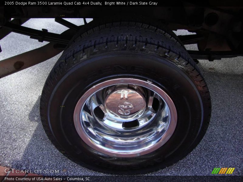 Bright White / Dark Slate Gray 2005 Dodge Ram 3500 Laramie Quad Cab 4x4 Dually